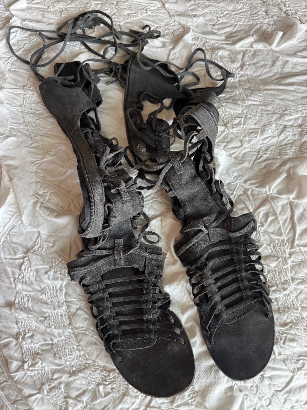 Free People leather gladiator sandals 10 grey